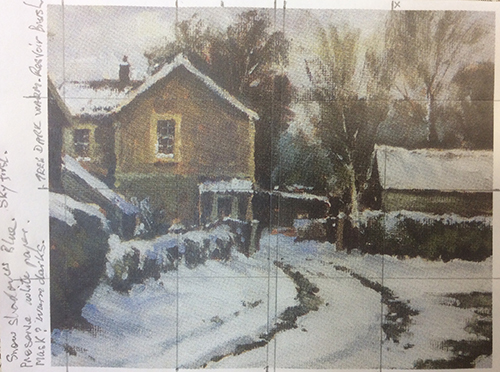 Snow scene photo | Work-in-progress: Watercolour classes with Michael Hill