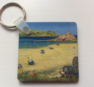 Affordable art - Hope Cove key ring
