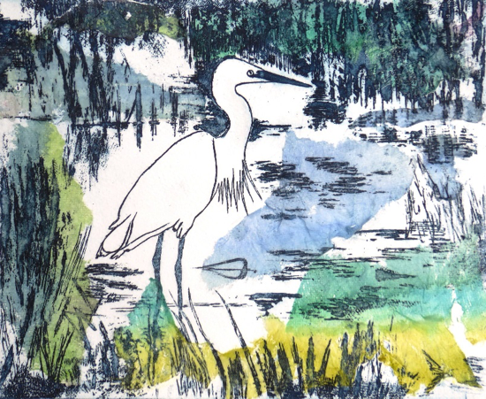 Gilly Cotter Tidal Road Egret