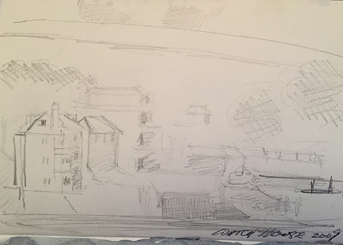 Watchhouse to Ferry Steps sketch