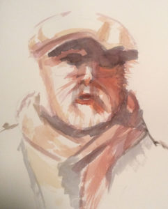 Grumpy painting | Work-in-progress: Watercolour classes with Michael Hill