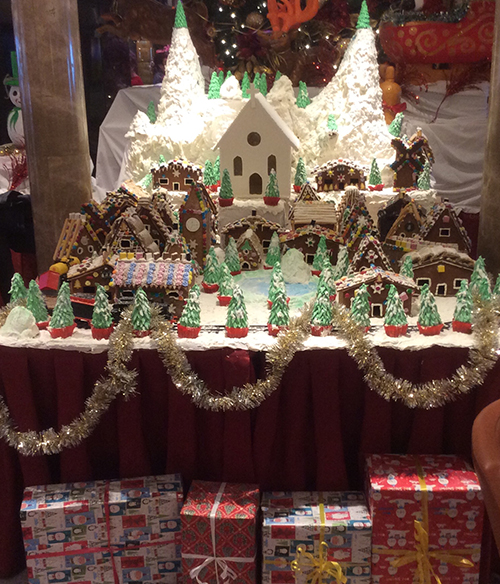 Gingerbread houses | Postcard from MV Ventura: Art good enough to eat